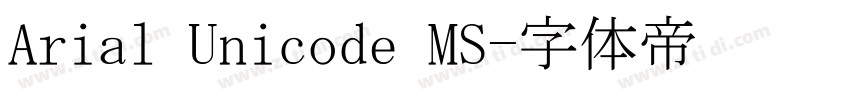 Arial Unicode MS字体转换